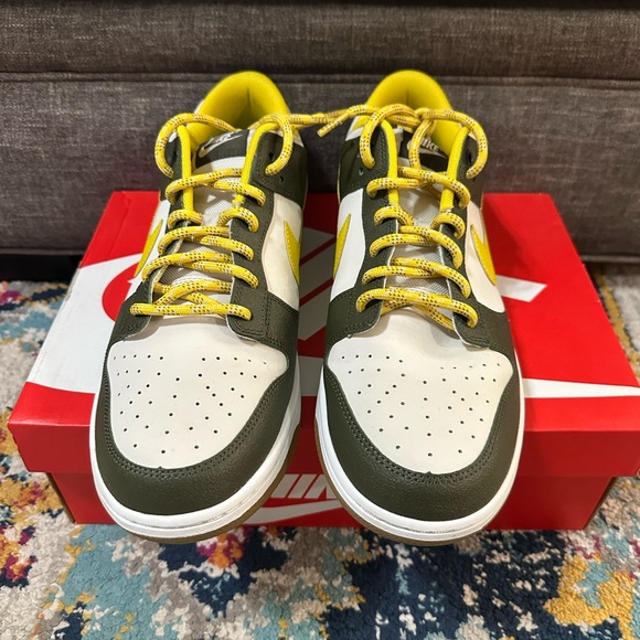 Nike Men's Athletic Shoes - Olive and Yellow - Picture 3 of 5